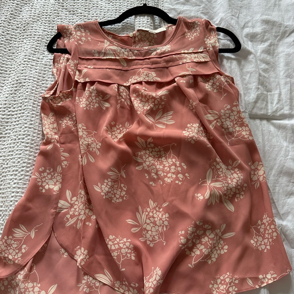 Loft pink floral tank